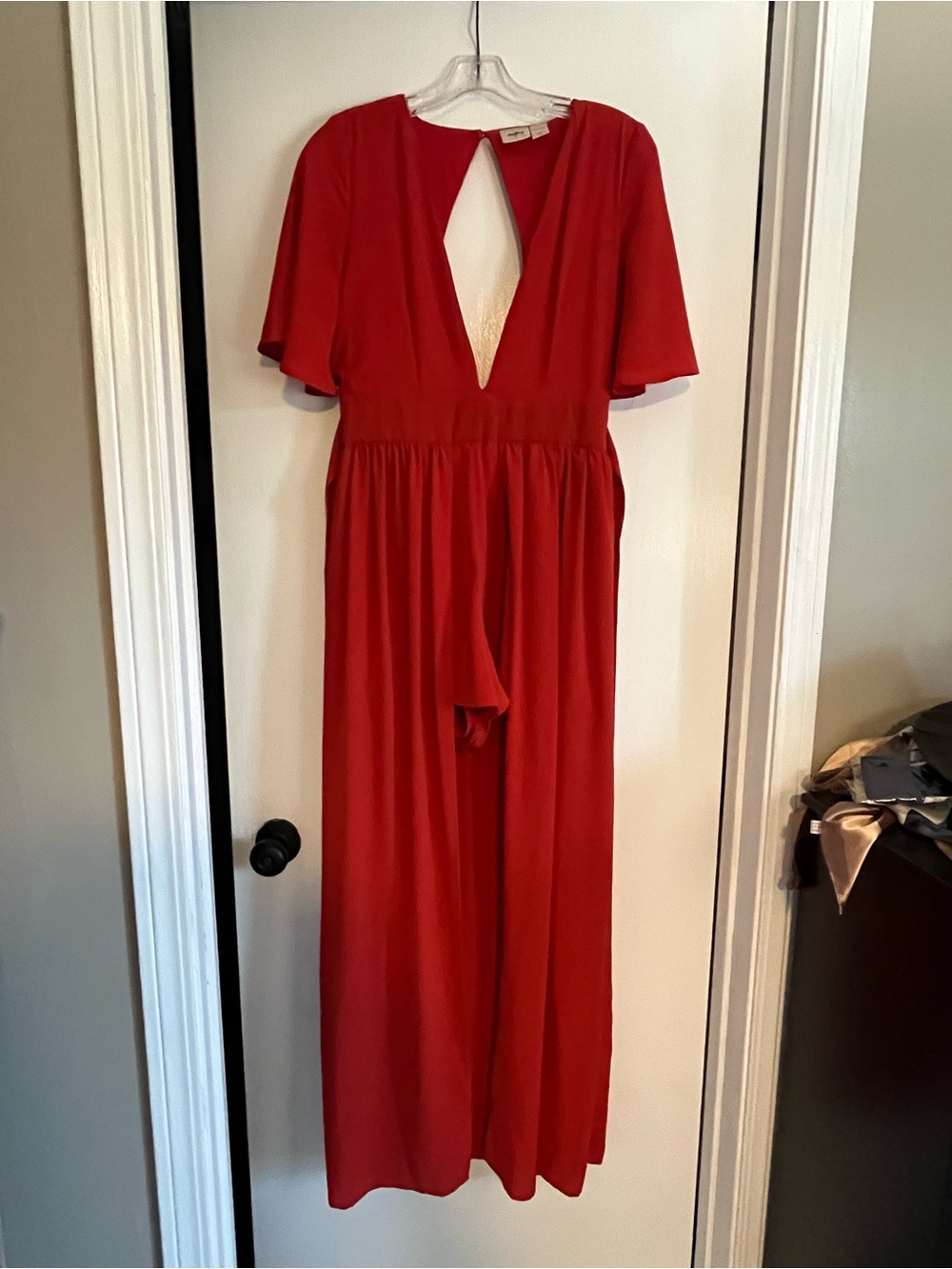 Daytrip Red short sleeve high low jumper